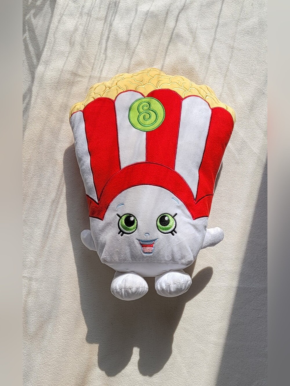 Plush Popcorn Toy - Red & White Cute Character
